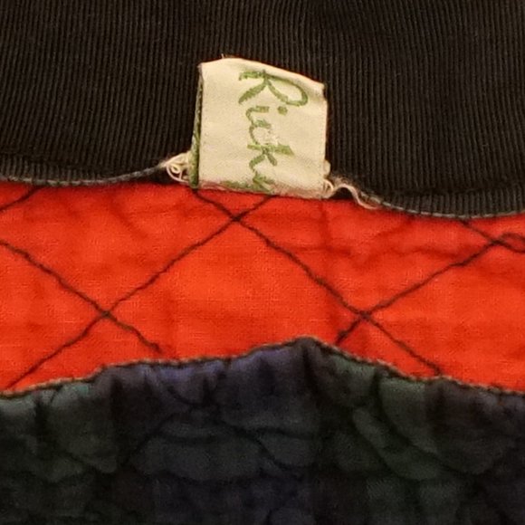 Vintage 1950s Ilene Ricky Quilted Poodle Skirt Blue & Green Plaid - Picture 8 of 9